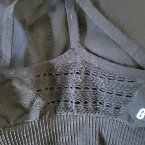 Gymshark Tee Back Padded Sports Bra Black Size XS - Picture 5 of 8